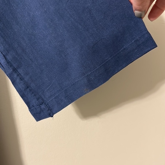 Madison Mathews Navy Tunic with Orange Embroidery Size Large - Picture 5 of 9